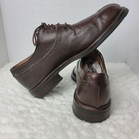 To Boot New York Mens Oxford Brown Shoes Size 8.5 Apron Split Toe Pebble Leather main image 4